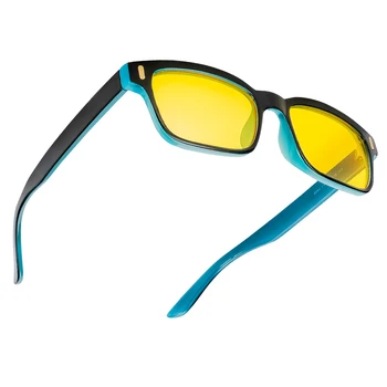 Cyxus Blå Lys Filter Computer-Briller, der Blokerer UV Anti øjnene Briller Til Mænd/Kvinder Unisex Gul linse, Blå Ramme 8084