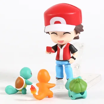 Anime Cartoopn Ash Ketchum Med Charmander Bulbasaur Squirtle PVC-Action Figur Toy