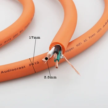 Audiocrast HI-End P113 Ren Rød kobber High-end strømkabel bulk kabler til hifi kabel
