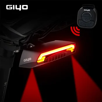 GIYO Cykel blinklys, Lys Cykel Bageste Hale Tilbage Laser-Lampe MTB USB-Genopladelige LED-Cykling Lanterne for Cykel-Tilbehør