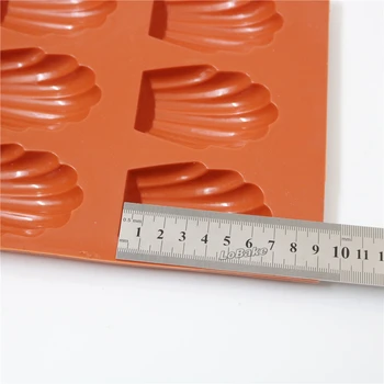 Helt nye 9 huller Madeleine Commercy shell form silikone kage form for kiks, søde moldes moule en gateau bagning værktøjer