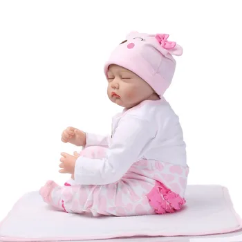 NPKCOLLECTION Genfødt Blød Silikone Reborn Baby Dolls Vinyl Legetøj 40CM Dukker Til Piger Legetøj, Baby Dukker til Prinsesse Børn gave