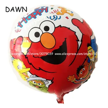 10stk/masse tegnefilm elmo folie ballon 18inch størrelse rund Sesame Streets helium-balloner glad for hverdagens bolas luft bolde globos