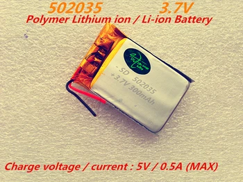 Levering polymer lithium batteri 502035 3,7 V 052035PL 300mah GPS, MP3-MP4 MP5 batteri