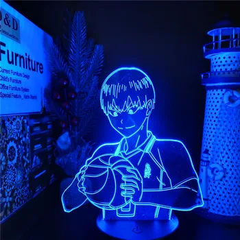 Haikyuu Kageyama Tobio Anime Tal 3d-Night Lights Hinata Shoyo Legetøj Søde Lampe Touch Sensor Indsats Figurative Model Doll Juguetes