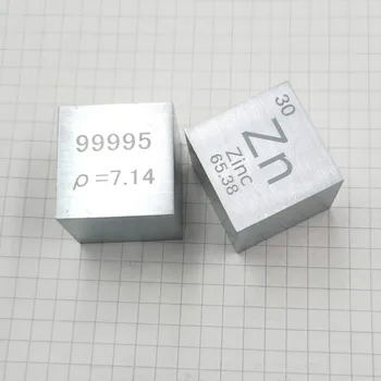 Zink metal i det periodiske system - Terning Side-længde er en tomme (25,4 mm) og vægt er ca 116g~117g 99.995%