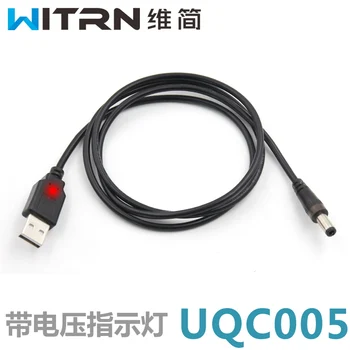 WITRN-UQC005 QC2/3 lokkedue aktivering linje 9-12V oplader skat mobile power router USB-strømforsyning længde 1m