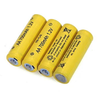 1,2 v NI-CD-Batterier 700mAh Genopladelige nicd-batterier 1,2 V Ni-Cd-aa For Elektrisk fjernbetjening bil Toy RC ues engros