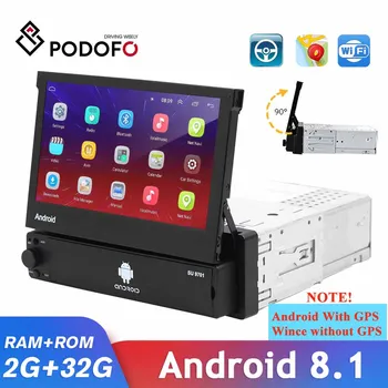 Podofo Car Multimedia Afspiller Udtrækkelig Android Wifi GPS-Ekstraudstyr Autoradio 1 Din Touch Screen Stereo Receiver Støtte Kamera