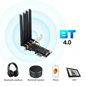 1750Mbps BCM94360CD PCIe Desktop Wifi-Kort 802.11 ac Bluetooth 4.0 Bcm94360 Trådløse Adapter Til MacOS Hackintosh Dekstop PC