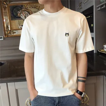 Sommeren mænds business casual kortærmet t-shirt 2384