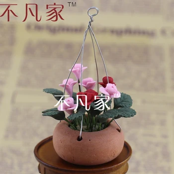 Gratis levering 1:12 skala dukkehus dekoration af høj kvalitet, smukke smukke miniature blomst