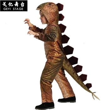 Børn dinosauren triceratops/tyrannosaurus/stegosaurus kostumer, cosplay jurssic animal park rolle spiller tøj til Halloween