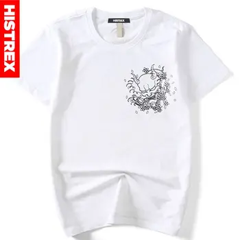 100 Bomuld Mænd T-Shirt med Print Djævelen Japansk Stil Harajuku Ukiyo-e Tshirt Onde Satan Død Streetwear Satanist Tee T-shirts Mand
