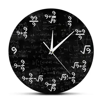 Matematiske Ligning Niere Matematik Væg Ur uret af 9s Formler Moderne Væggen Hænger Se Matematiske Klasseværelse Væg Kunst, Indretning
