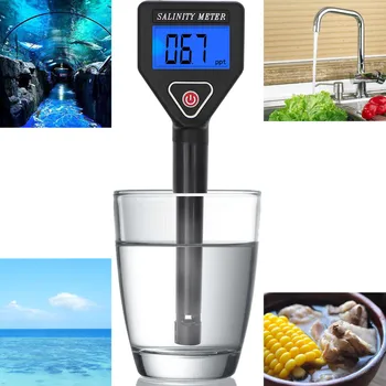 Saltholdighed Tester Salt Meter Vandtæt Salinometer Salt Måle Salt Tester vandkvalitet Måle Værktøj Til Akvariet Swimmingpool 30%off