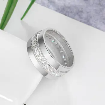 Mode Personlig Indgraveret Navn Ringe til Kvinder Tilpassede Jubilæum Engagement Ring med Cubic Zirconia Smykker Gaver