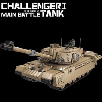 Militær-Serien verdenskrig Britiske Hær FV 4034 Challenger 2 main battle tank DIY model byggesten Mursten Legetøj Gaver