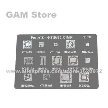For Xiaomi MT6582V 6323GA 6165V 6572A 6369A BGA Stencil MT6582 6592 6735V 6169V 6595W SC6531 9830 Reball Lodde Tin Anlæg Netto