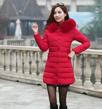 2021 Vinteren Kvinder frakke koreanske version lang bomuld polstret lady ' s tykkere Hooded cotton jakke down parka Plus Størrelse XL-7XL