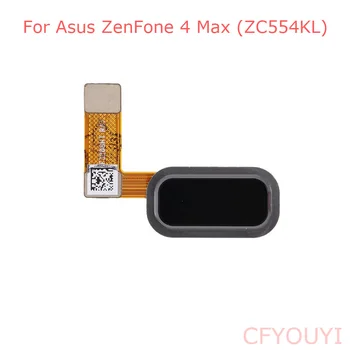 Sort Farve Hjem Key Fingerprint Knap Flex Kabel Reparere en Del af Asus ZenFone 4 Max ZC554KL