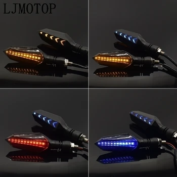 Universal Motorcykel LED-blinklys Lampe Sekventiel Flyder Flash-Indikatoren Lyser Gult Kører Lys