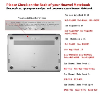 For HUAWEI MateBook X Pro 2019 13.9 MateBook Magicbook 14 15 D15-Gennemsigtig Mat Hårdt PC Shell Bærbar Anti Ridse Case Cover