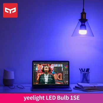 Ny Udgivelse Yeelight 1SE E27 6W RGB Smart LED Pære Trådløse stemmestyring Farverige Lys Støtte Google Startside Arbejde Med Mija App