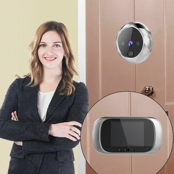 Digital Dørklokken Viewer 2,8 Tommer LED Sn 90 Graders Elektronisk Kighul Døren Viewer