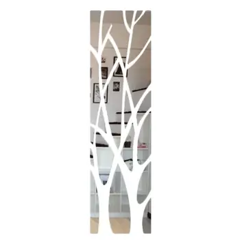 Moderne Spejl Stil Aftagelige Mærkat Træ Kunst Vægmaleri Wall Stickers Hjem Room Decor