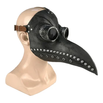 Halloween Pest Damp Læge Maske Læge Næb Cosplay Fancy Maske Gotiske Retro Rock Læder Halloween Tilbehør