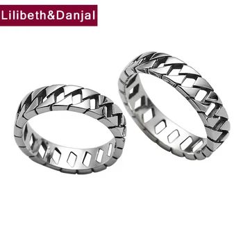 Mode Ægte 925 Sterling Sølv Ring Mænd Kvinder Smykker Hule Glat Bryllup Mærke Ring Gave Fine Smykker Engros 2021 R17