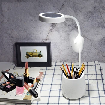 Multi-Funktion Opladning Lampe Pen Indehaveren Læsning Lys Fan Makeup-Spejl Lys Kreative Beskyttelse Af Øjne Bordlampe