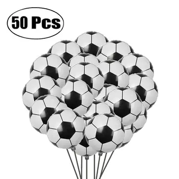 50STK Party Balloner Kreative Fodbold Formet Mylar Folie Balloner Balloner til Fest Dekoration 18