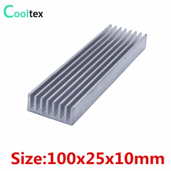3pcs/masse 100x25x10mm Aluminium HeatSink radiator køleplade til elektronisk Chip RAM køling