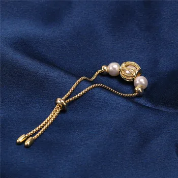 Classic Fashion i Høj Kvalitet Imitation Pearl Beaded Guld Kæde Armbånd til Kvinder, der Ikke Falmer Armbånd Pige Smykker Gave