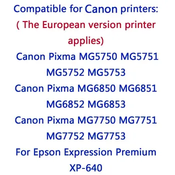 10x Kompatible Canon PGI-570XL/CLI-571XL Blækpatroner til Canon PIXMA MG5750 MG5751 MG5752 MG5753 MG6850 MG6851 MG6852 MG6853