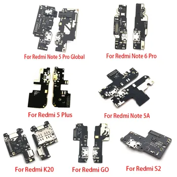 10stk USB-Opladning Port Mikrofon Dock Connector Board Flex-Kabel For Xiaomi Redmi K20 GÅ S2 7A Note 6 7 5A 5 Pro Globale Mi 10T