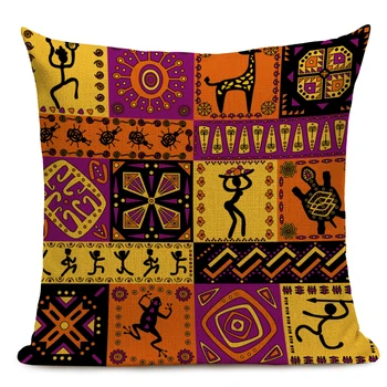 African Style pudebetræk Tribal Etniske Geometrisk Mønster Dekorative Pudebetræk, Sengetøj, Pude Dække for Sofa Hjem Indretning