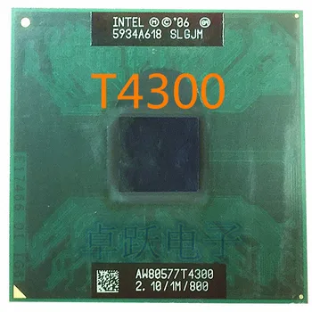 T4300 Intel Pentium CPU T4300 1M Cache, 2,1 GHz, 800 mhz FSB bærbar computer processor gratis fragt