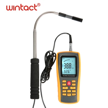 Kanalen Hot Wire Thermo Vindmåler,2/3 Vmax Vind Flow Hastighed i Meter med USB-Interface og 350 grupper datalogning