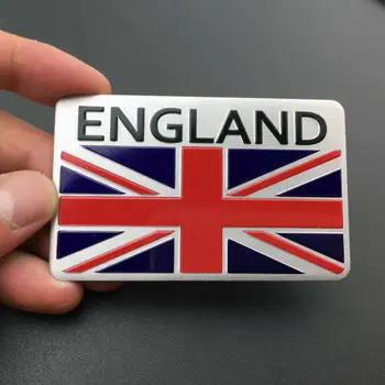 4stk BRITISKE Flag Auto Bilens Bagagerum Side Bagklap af Aluminium Emblemer Badges Mærkater Mærkat