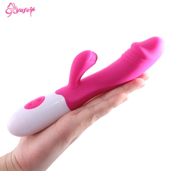 G Spot Rabbit Dildo Vibrator Vagina, Klitoris Stimulator Kvindelige Onani Dual Vibration G-spot Massager Sex Legetøj til Kvinder