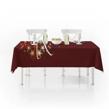 Jul Dug Print Rektangel Tabel Dække Ferie Part Home Decor nappe de table rectangulaire dække bord