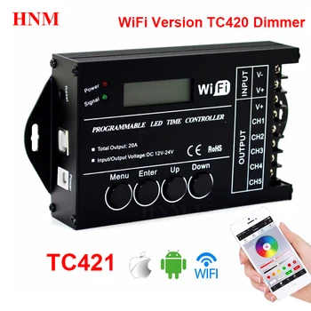 TC420/TC421/TC423 Programmerbar Tid LED Controller Akvarium belysning Timer TC420 RGB/Enkelt farve LED Lysdæmper,5Channels output
