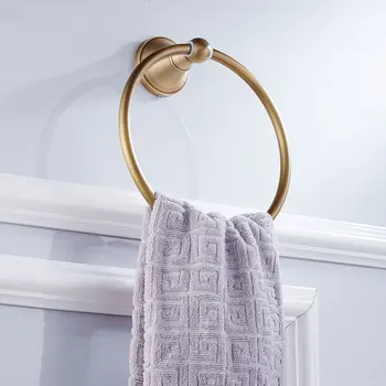 Vægmonteret Antikke Håndklæde Ring Indehaveren Badeværelse Tilbehør Køkken Fittings