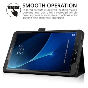 Taske til Samsung Galaxy Tab 10.1 2016 T580 T585 SM-T580 SM-T585 Slim Magnetisk Folde Stå Dække PU Læder taske Tablet Funda