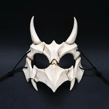Halloween Harpiks Maske Dragon Gud Maske Hvide Kranium Skræmmende Halv Maske Til Halloween Rekvisitter Halloween Fest Cosplay Rekvisitter
