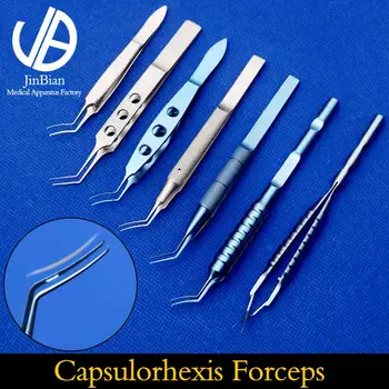 Capsulorhexis Pincet i rustfrit stål titanium legering oftalmologiske instrumenter Kirurgiske instrumenter intraokulære microforceps