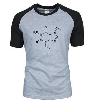 Voksen Sheldon Big Bang-Teorien, Koffein Molekylære Formel videnskab t-shirt 2019 sommer bomuld kemi raglan mænd t-shirt
